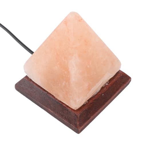 USB Powered Himalayan Salt Lamp, Hand Carved Pyramid Shape Color Changing Night Light with RGB Light Source, Ideal Christmas - Image 4