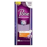 Poise Microliners Bladder Control Pad 6.9 Inch Length Light Absorbency Absorb-Loc One Size Fits Most Female Disposable, 48288 - Pack of 50