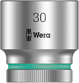 Wera 05003616001 30 mm 8790 HMC Zyklop Socket with Hexagon Drive - Silver