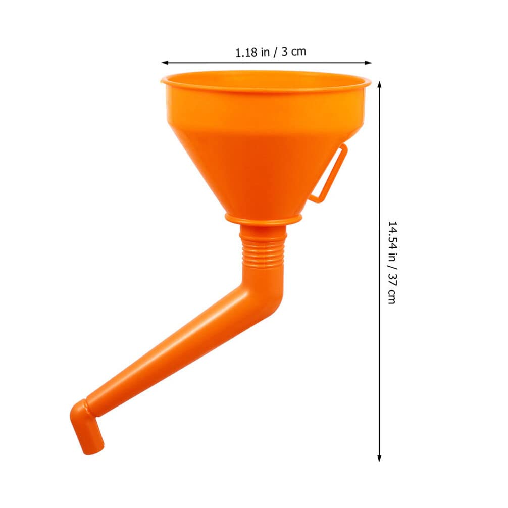 Oil Funnel Oil Drain Funnel Drip-Free Oil Filter Funnel 2pcs Automotive Funnels Set, Wide Mouth Funnels, Plastic Long Neck Oil Funnel, Flexible Right Angle Funnels Mouth Right Car Useful Spill