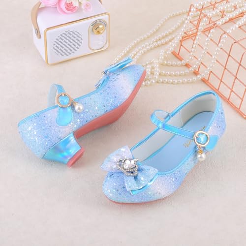 Girls Flats Sparkle Party Mary Jane Princess Dress Shoes3