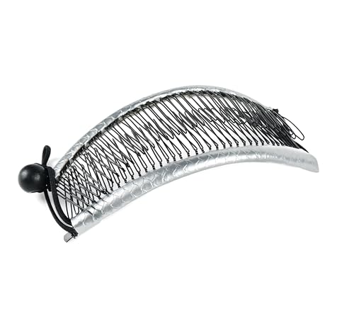 Pinza banana elástica Metallic Silver grande miniatura 2