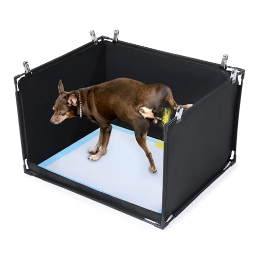 Image of HOMBYS Dog Pee Pad Holder with High Walls, No-Spill Indoor Potty for Large Dogs, Foldable Puppy Litter Box, Patent Pending (25.2 inch Lx21.3 Wx15.7 H)
