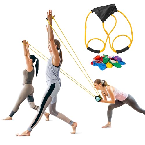 Water Balloon Launcher Slingshot – 2-3 Person Catapult with 100 Balloons – Water Balloon Slingshot for Extended Range Play | T Shirt Launcher for Outdoor Games, Group Backyard Fun, Beach & Parties