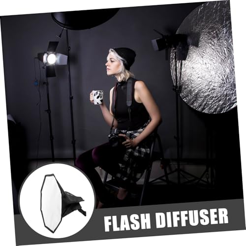 Softbox para cámara octagonal con difusor de flash y reflector de luz portátil 6