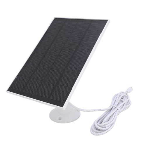 Panneau solaire pour caméra d'alimentation à oiseaux blanc avec support 360