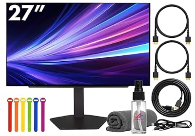 LG Ultragear OLED 27GX704A-B 27" QHD (2560×1440) Gaming Monitor | 240Hz OLED Display, 0.03ms Response, HDR, NVIDIA G-SYNC Compatible, FreeSync Premium, HDMI & DisplayPort + Cable Ties + More
