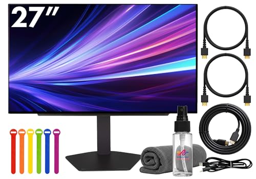 LG Ultragear OLED 27GX704A-B 27" QHD (2560ร1440) Gaming Monitor | 240Hz OLED Display, 0.03ms Response, HDR, NVIDIA G-SYNC Compatible, FreeSync Premium, HDMI & DisplayPort + Cable Ties + More