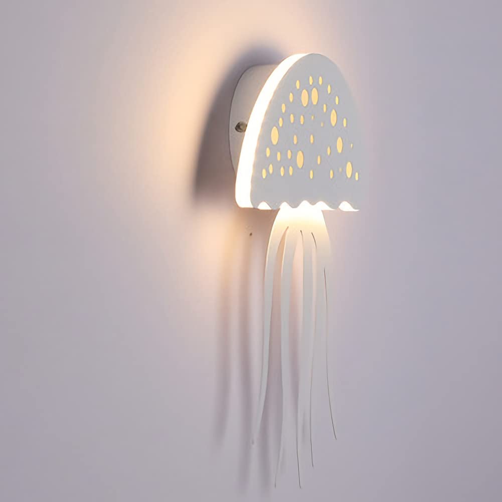 10W kinkiet kryty LED kinkiet pokój dziecięcy lampa meduzy dziecięca noc światło ścienne Cartoon oświetlenie ścienne chłopiec dziewczyna lampka nocna do sypialni ciepły biały 3000K biały