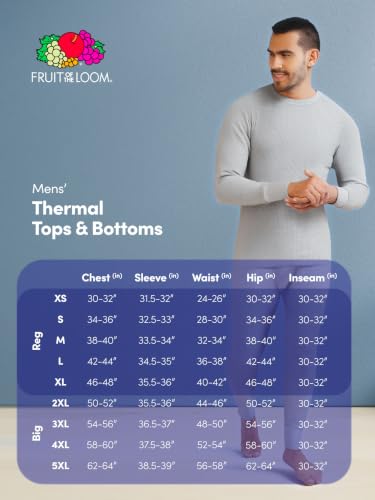 Image of Fruit of the Loom Men's Recycled Waffle Thermal Underwear Set (Top and Bottom)