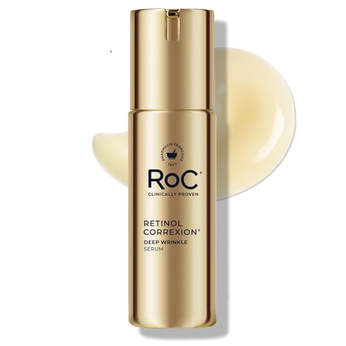 RoC Retinol Correxion Deep Wrinkle Retinol Face Serum with Ascorbic Acid, Anti-Aging Treatment for...