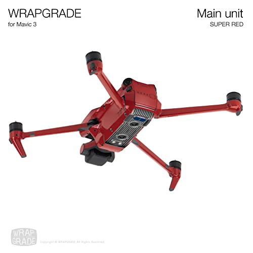 Image of WRAPGRADE Full Skin Stickers for DJI Mavic 3 / Mavic 3 Classic (Super RED)
