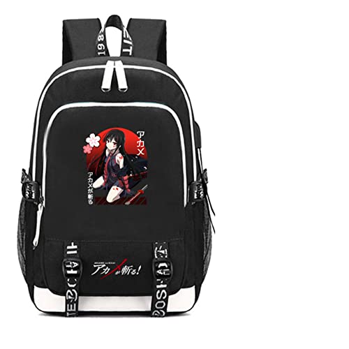 ISaikoy Anime Akame ga KILL Backpack Night Raid Laptop School Bag Bookbag with USB Charging Port 6
