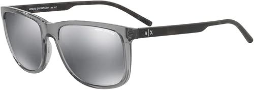 Armani Exchange AX4070S - Gafas de sol cuadradas para hombre + paquete con kit de cuidado iWear de diseñador