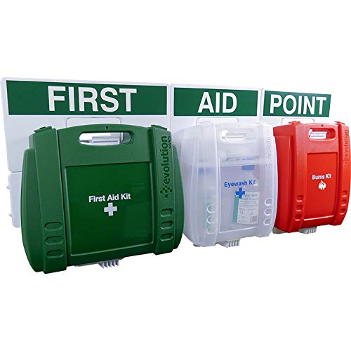 Safety First Aid Group Evolution First Aid, Eye Wash & Burns Point, Large, 43cm x 91cm