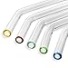 Better Houseware Extra-Wide 10mm Reusable Glass Drinking Straws (Set of 5 + Cleaning Brush)
