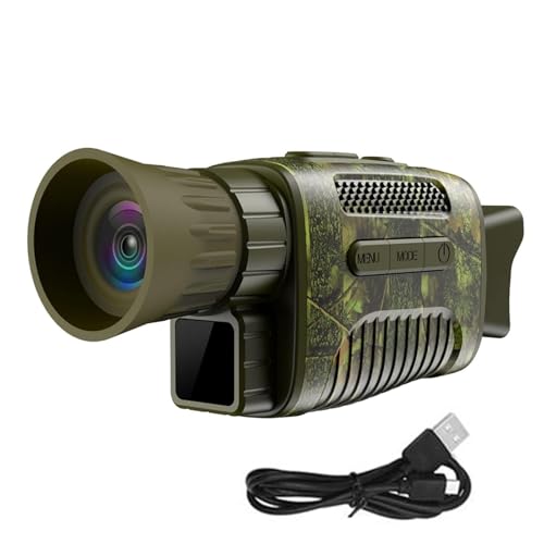 NV650C 7 Niveles Dispositivo de visión Nocturna infrarroja Gafas 1080P 4X Zoom Digital día Noche Foto Video telescopio Monocular para Acampar(16G Memory Card)