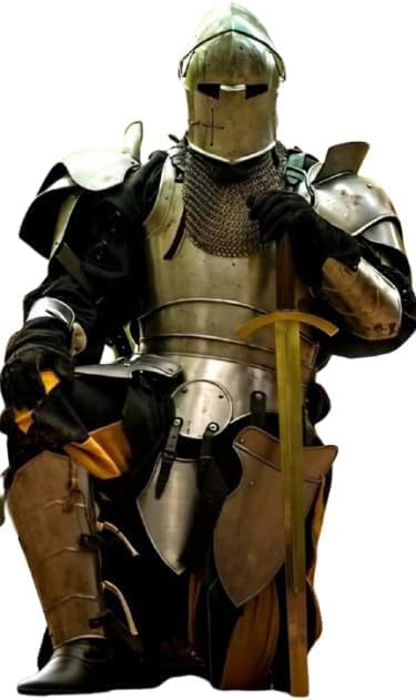 Medieval Knight Full Plate Steel Armor – Wearable 18 Gauge Polished Steel Suit for LARP, Cosplay...