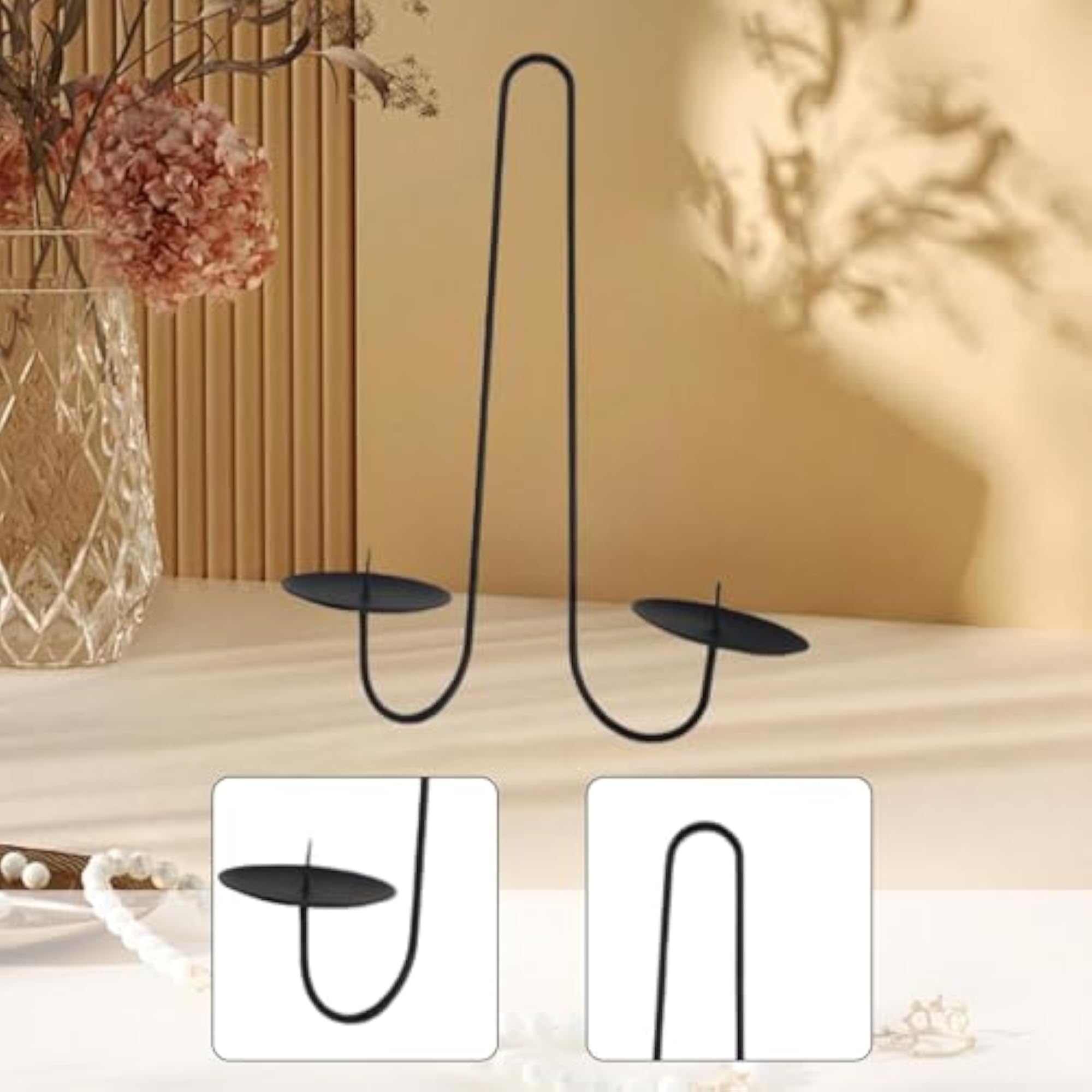 Metal Candlestick Decorative for Fireplace