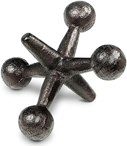 Creative Retro Decorative Cast Iron Jack, Industrial Decor, Shelf Decor Accents, Bookshelf Decor, Sculptures Home Decor, Coffee Table Decorations for Living Room