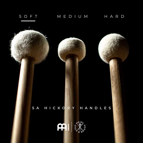 Arena Drum Set Mallets With Super Soft Felt Head & 5A American Hickory Handle-Made In Germany, (Sb400) #TOP3