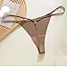Cotton G-String Thongs for Women Seamless Sexy Underwear Low Rise Panties Stretch T-Back Ladies Panties Fashion Coffee-L