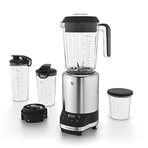 WMF Kult Pro multifunctionele mixer krachtige mixer, 30.000 omw/min, smoothie maker, blender, ice crush functie, 4 blendercontainers incl. ToGo-sluiting