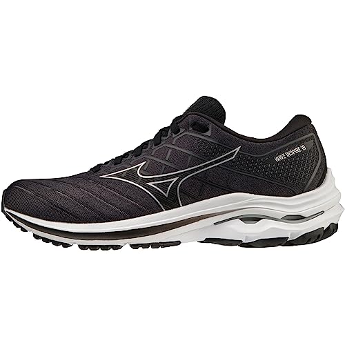 Mizuno Onda Ispirare 18, Scarpe da ginnastica Uomo, Ebano Nero E Argento, 42 EU