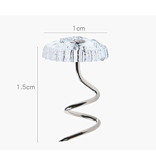 Yoogeer 100Pcs Diy Clear Twist Pins Heads Twisty Pin For Upholstery, Slipcovers And Bedskirts And Other Fabric And Materials Securely In Place #TOP5