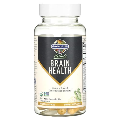 Garden of Life Brain Health Supplement with Organic Lion's Mane & Turmeric, Non-GMO, Gluten-Free, Mint Flavor - for Memory, Focus & Healthy Brain Function - Image 5