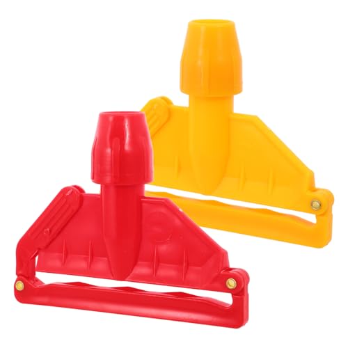 FRCOLOR 2 Piezas Clips de Cabezal de Mopa Desmontables para Fregona de Plástico Accesorios para Limpieza de Baño y Cocina Fabricados Duradero