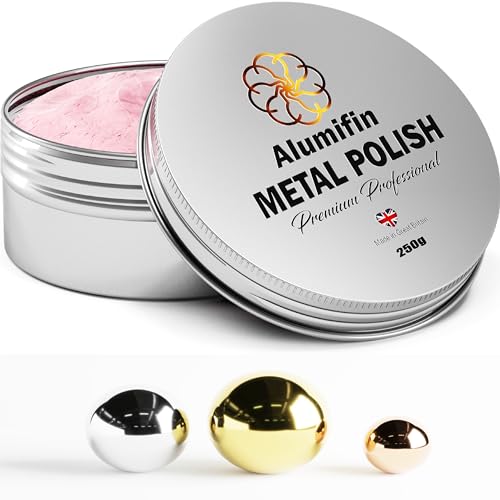 Metal Polish, 250g – Chrome Cleaner for Stainless Steel, Aluminum, Brass, Copper, High-Shine Polishing Compound.