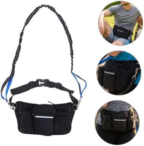 Mikinona Heavy Duty for Dog Leash and Waist Belt Hands Zipper Pouch, Nylon Material, Dual Handle Retractable Bungee Walking and Training Dogs — view 7