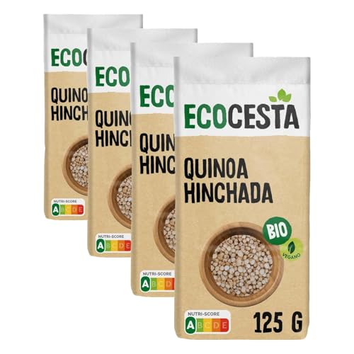 ECOCESTA Cereales Quinoa Hinchada Bio Bolsa 25 G (Paquete de 4)
