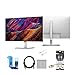 Dell U2723QE UltraSharp 27-Inch 4K USB-C Hub Monitor Bundle with HDMI Cable, USB-C Charging Cable, Screen Cleaner, Adapter Cable, and Hook-and-Loop Fastening Cable Ties (6 Items)