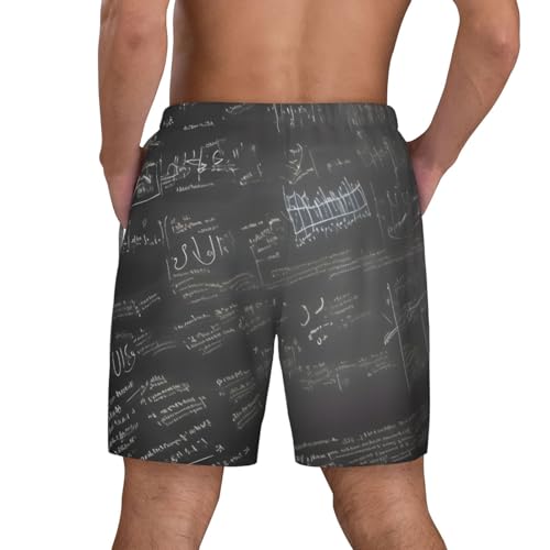 Math Symbols Pattern Print Men Stylish Functionality Swim Trunks Breathable Beach Shorts Surfing Gym Fishing4