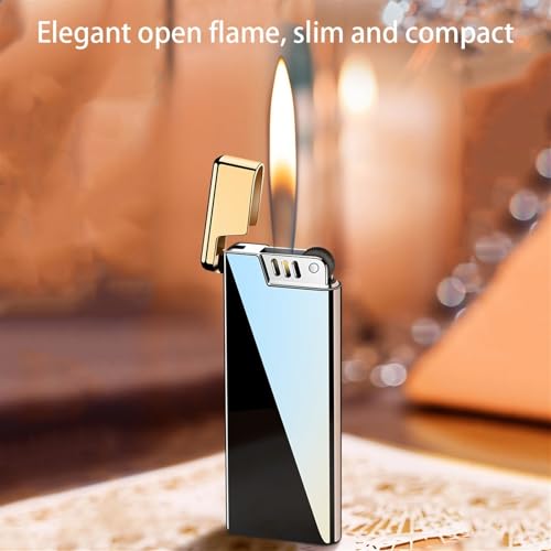 Encendedor de llama suave ajustable con encendido de rueda clásico 3