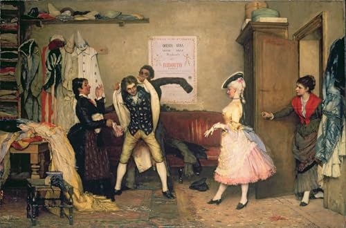 Cuadro Pintura al óleo 60x90cm para Decoraciones del Hogar con Lienzo Moderno de Eugen Von Blaas