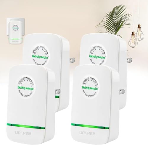 Device Power Saving Box,Stop Watt Energy Saving Device,Intelligent Energy Saver 2024 New Watt Stop Electricity Saving Box Stable Voltage Us Plug 90V-250V 30Kw,White,4Pack