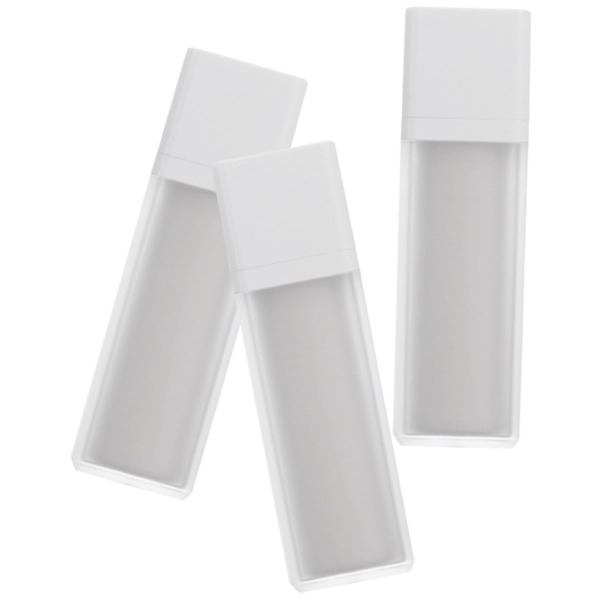 BETOOKY Flaconi da Viaggio Vuoti 3 Pezzi 50ml Pompa Sottovuoto Bottiglie Cosmetiche in As e Pp Leggere Bianco per Crema