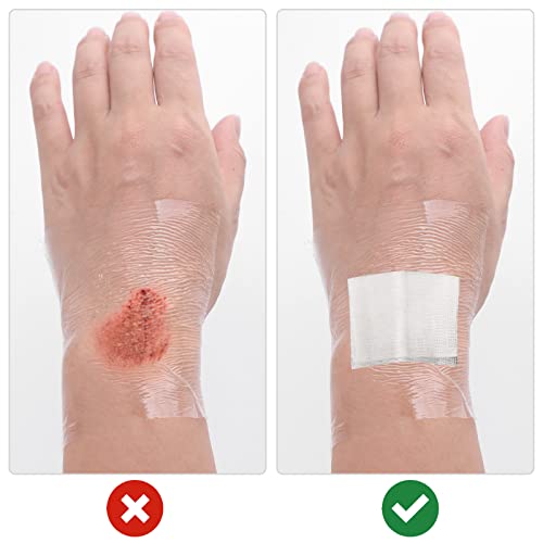 Abeillo 50 Blatt Aftercare Klebebandage 10cm Wasserdichte Folie Heilung Transparent Haut Schutzbandagen Atmungsaktive Nachsorge Bandage für Tätowierte Haut