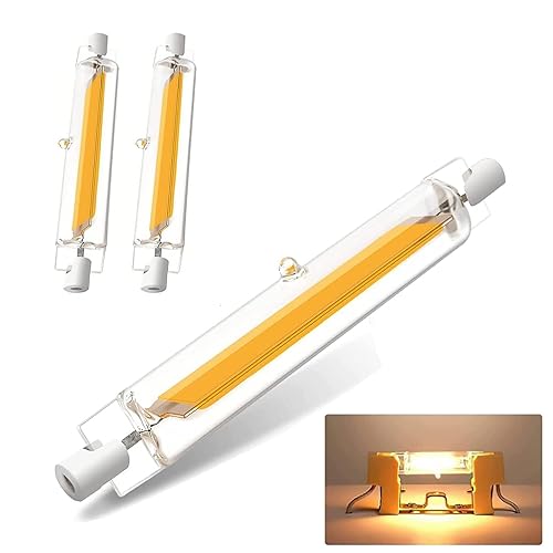 GFDYTG R7S LED 78mm Dimmbar Warmweiß Lampen 10W R7S LED 78mm Ersatz für 100W Halogenlamp 3000K 1000LM r7sled Glühbirne Ohne Flackern 2er Pack