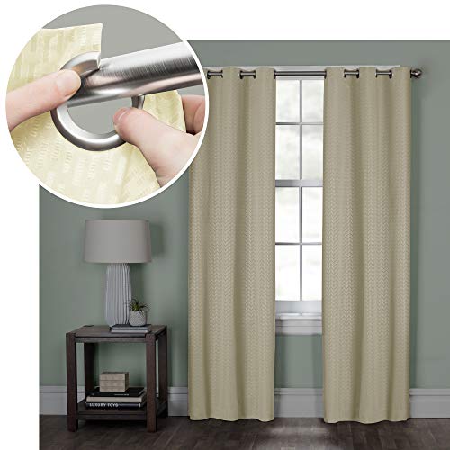MAYTEX Larson Easy Hang Window Curtain Panel, 40 inches x 84 inches, Cream