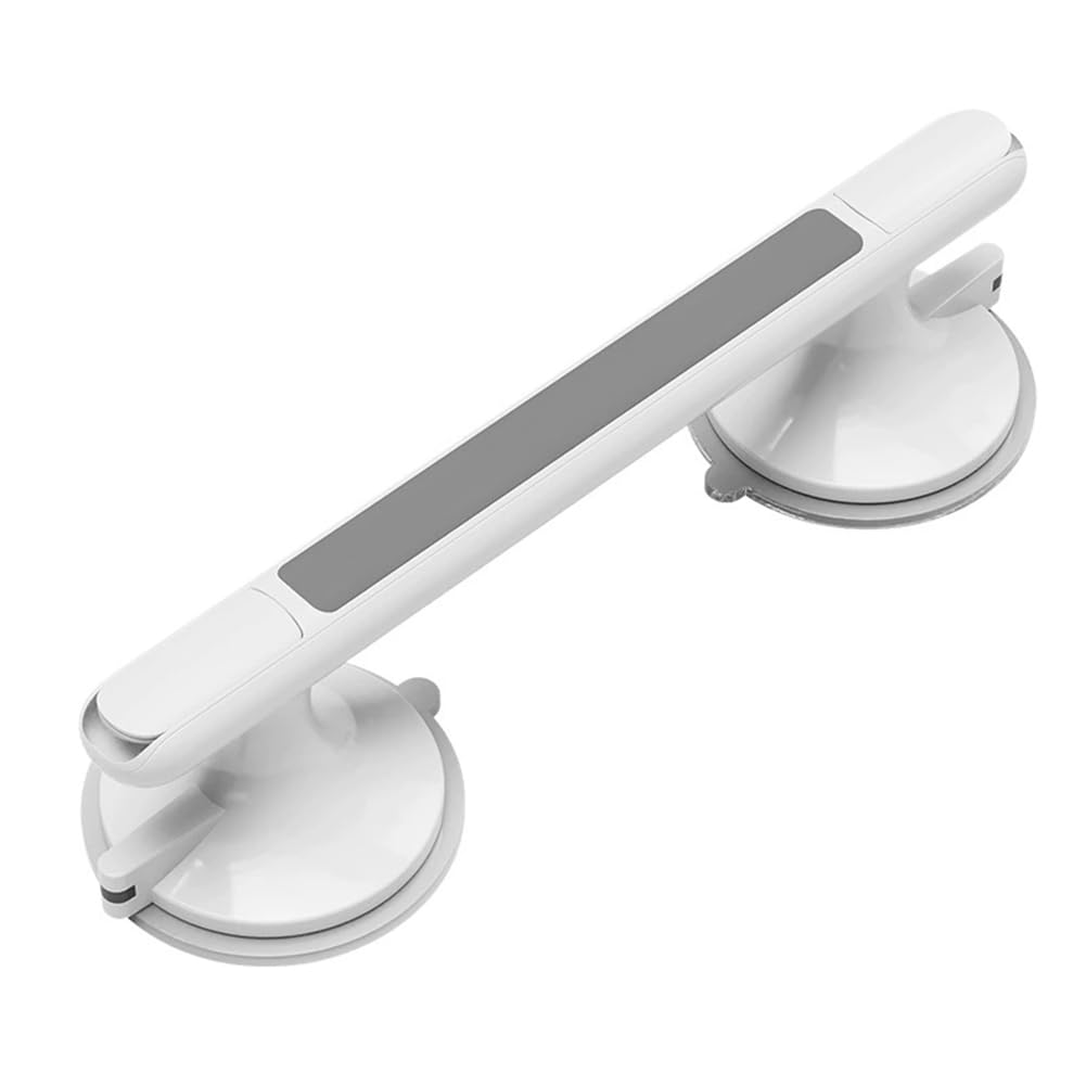 UDSKNV[KSL Bathroom Handle Anti Slip Safety Suction Cups Bathtub Grab Bar for Elderly Support- Showers Grab Bars Free Punch Grey