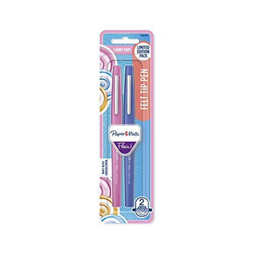 Paper Mate Flair Felt Tip Pens, Medium Point (0.7mm), Limited Edition Candy Pop Pack, 2 Count