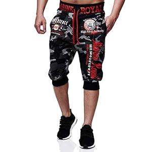 Violento Marine 3646 Joggingbroek voor heren, kort model, 3/4 trainingsbroek van katoen, bermudashorts met zakken en…