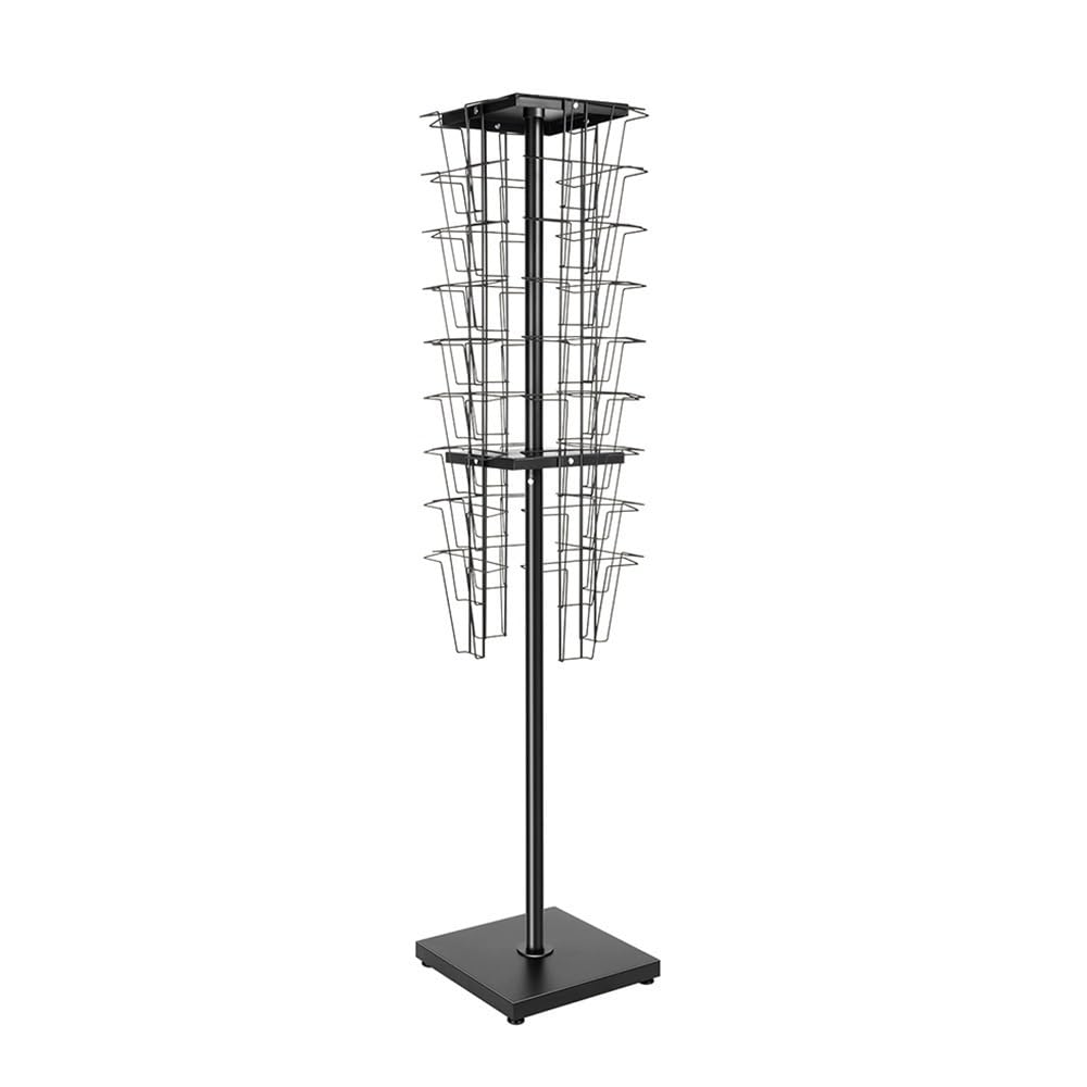 jianjunchaling 36 Pockets Detachable Floor Standing 360° Rotating Display Racks Literature Magazine Rack for Retail Store Office for Office, Trade Show, Exhibitions