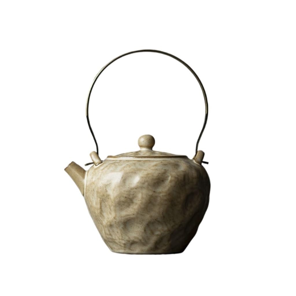 Ceramiczny dzbanek do herbaty ziołowej z filtrem, chiński dzbanek do kawy, czajnik domowy, odpowiedni do kawy, herbaty, mleka itp. Zaparzacz do herbaty liściastej (A)