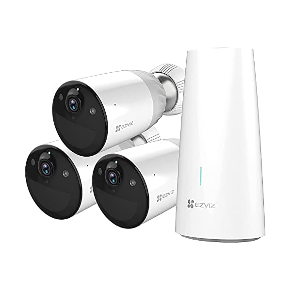 EZVIZ-Battery-CCTV-Camera-Systems-with-Base-No-Subscription-Home-Security-Camera-Solar-Panel-Compatible-Color-Night-Vision-IP66-PIR-Motion-Detection-Two-Way-Audio-SD-CardCloud-BC1-B3