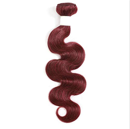 100% Human Hair Bundles 14 Inch Burgundy Virgin Brazilian Body Wave Hair Weave 1 Bundle Red Wine 99j Colored Hair Extension